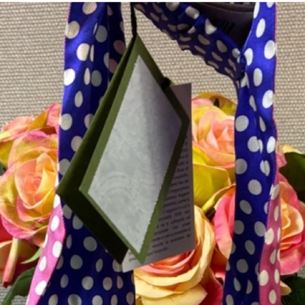 Gucci, silk, pink and purple polka Dot headband wrap NWT authentic - Picture 10 of 14